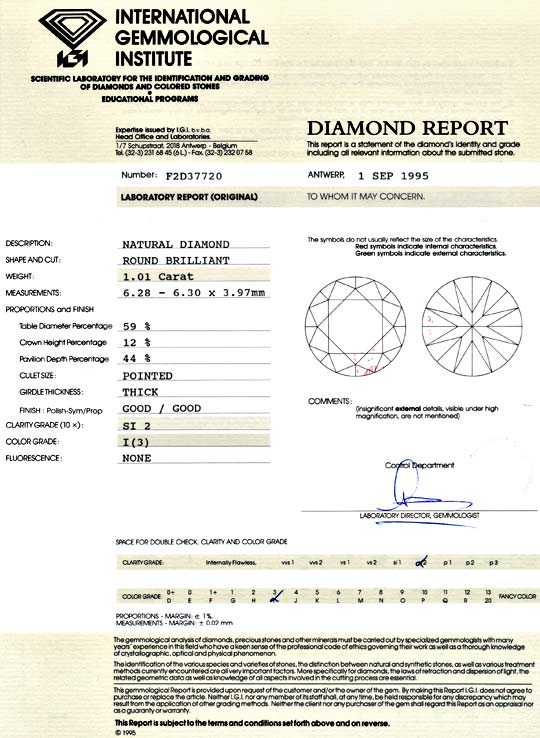Foto 9 - Einkaräter Diamant 1,01ct Brillant IGI I SI 2Gut, D5105