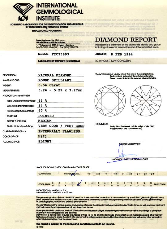 Foto 9 - Brillant 0,56ct Diamant IGI Lupenrein Wesselton, D5892