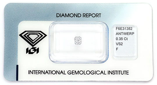Foto 1 - Diamant 0,35ct IGI Top Wesselton F Cornered Rectangular, D6442