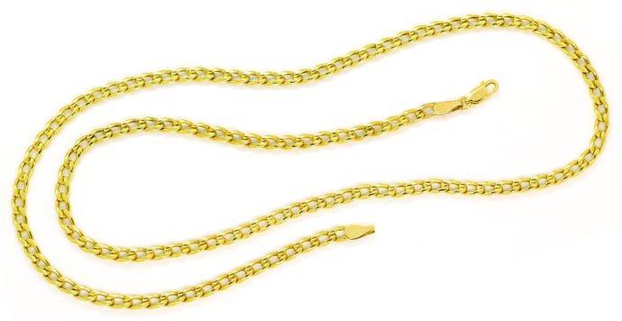 Foto 1 - Goldkette Flachpanzer Halskette 61cm Länge aus Gelbgold, K3210