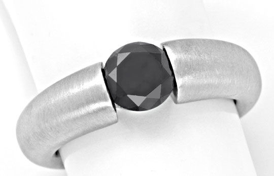 Foto 2 - Diamant-Spannring 1,43 ct Schwarzer Brillant 18K, S4325