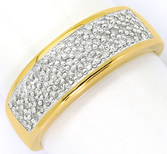 Foto 3 - Schmuckset Collier Ring Ohrringe Diamanten 14K Gelbgold, S4678