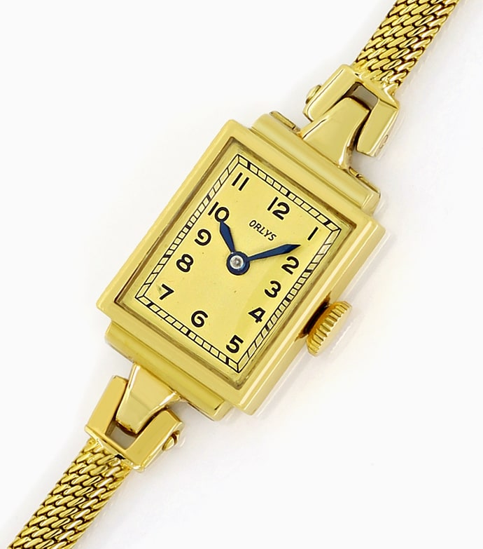 Foto 2 - Orlys Vintage Damen-Armbanduhr in 585er Gelbgold, U2616